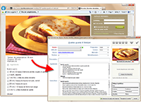 Écran : outil d'importation de recettes à partir de site web.